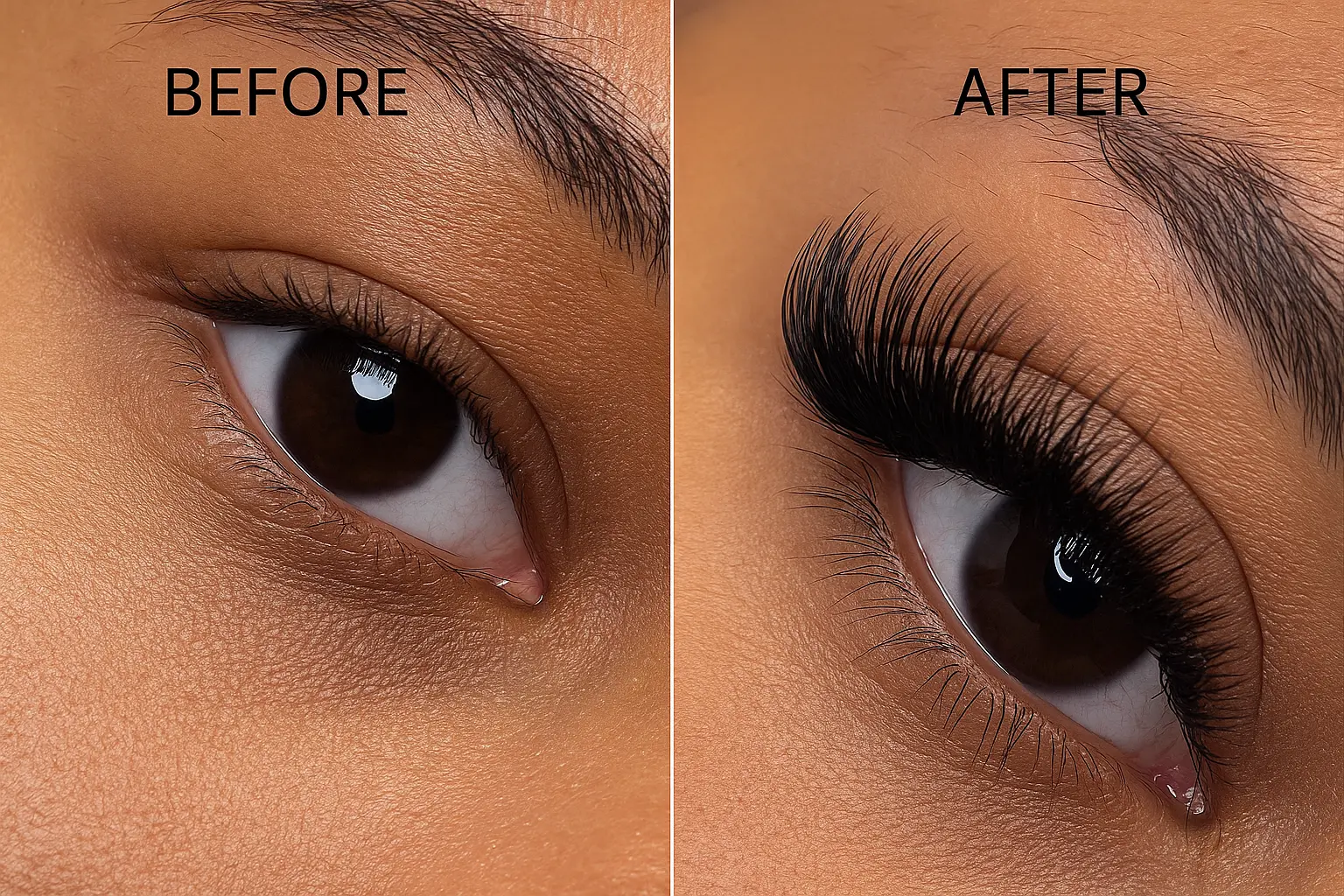 Voor & na wimperextensions – Whitney’s Beauty Addicts