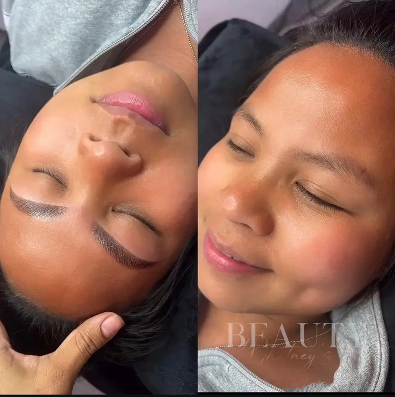 Brow Lamination met tint – close-up